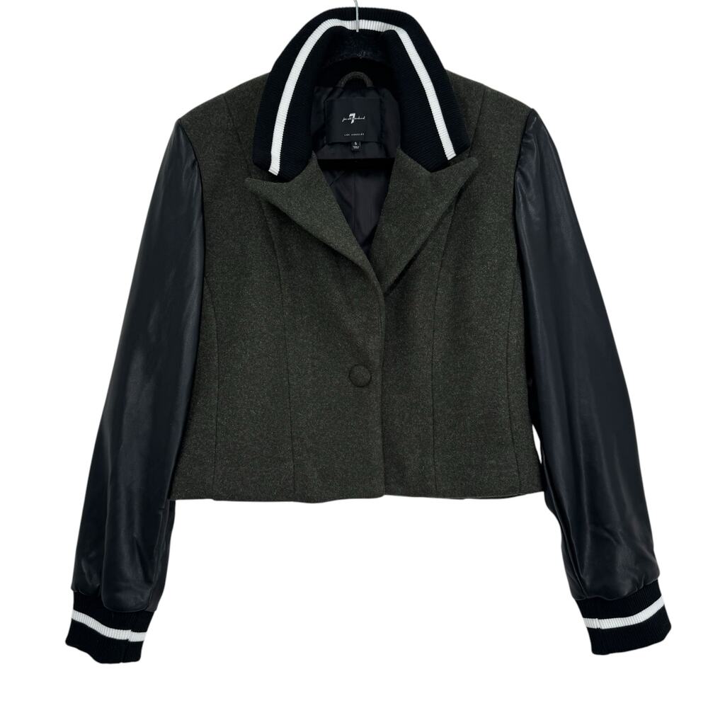 7 For All Mankind Faux Leather Bomber Jacket